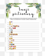 Emoji Pictionary Bridal Shower Game - Emoji Pictionary Baby Shower,House And Bride Emoji