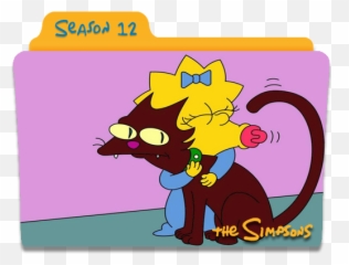 The Simpsons Season 12 Icon - Maggie Simpson Hugging Cat Emoji,The Simpsons Emoji