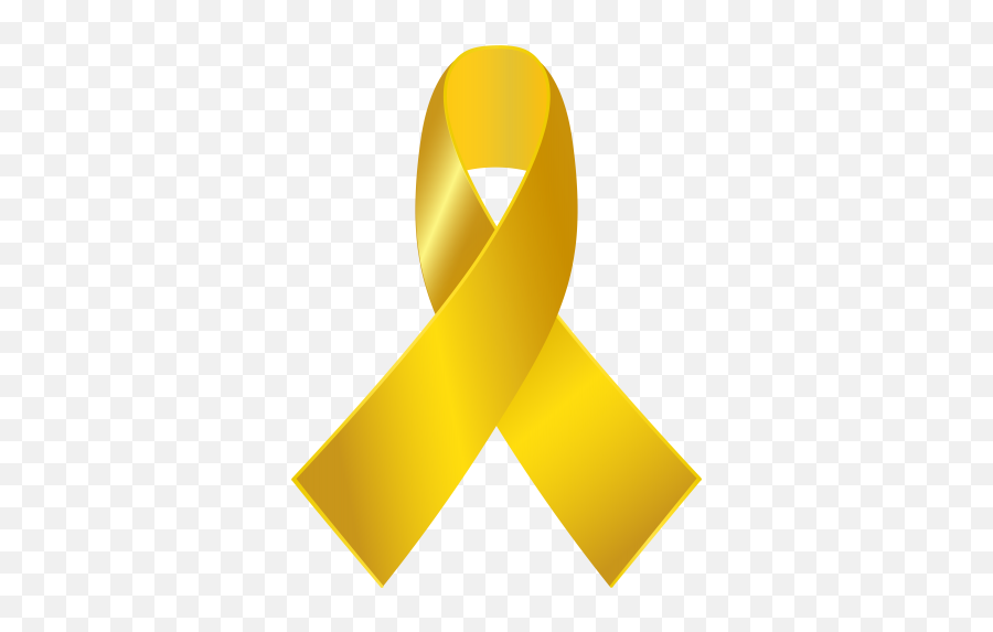 Yellow Awareness Ribbon Clipart - Childhood Cancer Ribbon Transparent Background Emoji,Awareness Ribbon Emoji