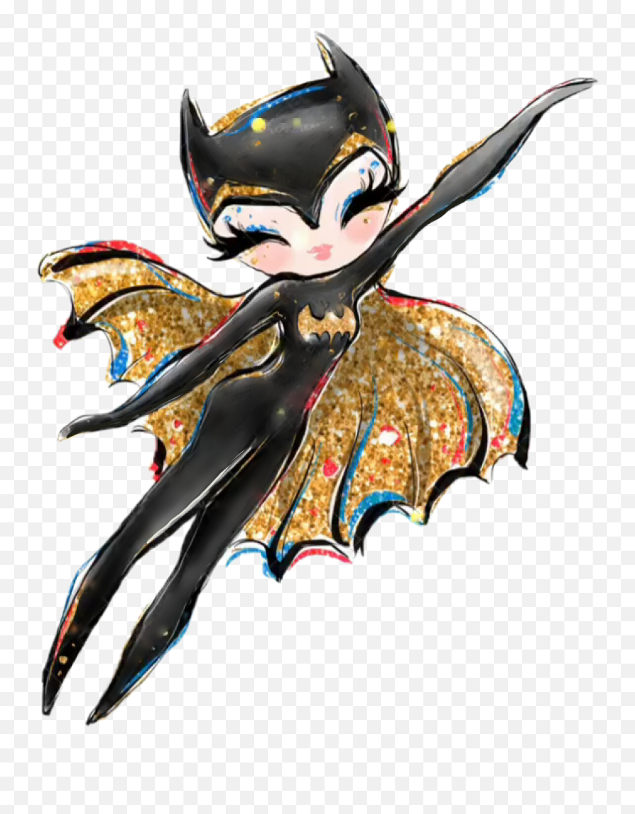 Watercolor Batgirl Batwoman Batman - Karamfila Super Girls Emoji,Superhero Cape Emoji