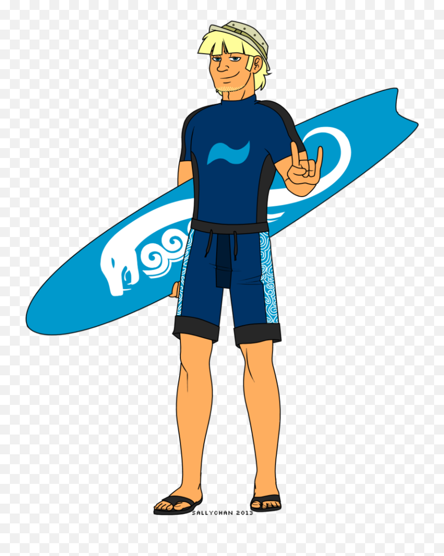 Surf Clipart Female Surfer Picture - Cartoon Surfer Clipart Png Emoji,Surf Emoji