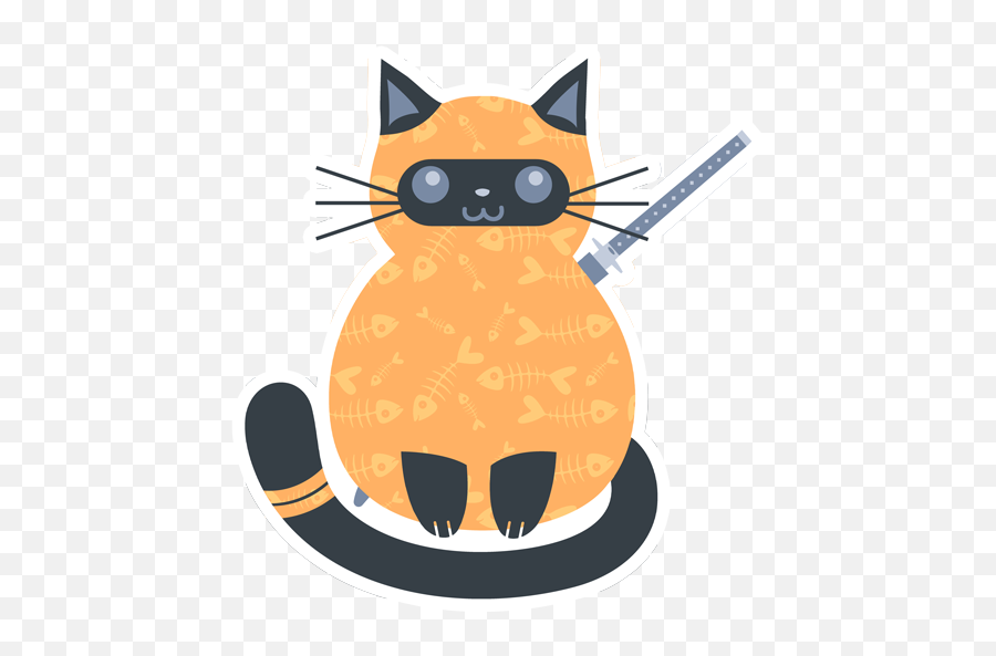 Fat Cat Ninja - Fat Cat Ninja Game For Cats Emoji,Nyan Cat Emoticon Google Chat