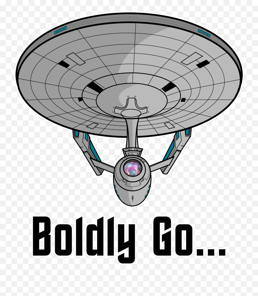 Uss Enterprise Star Trek Clipart - Star Trek Boldly Go Enterprise Emoji,Star Trek Emoji