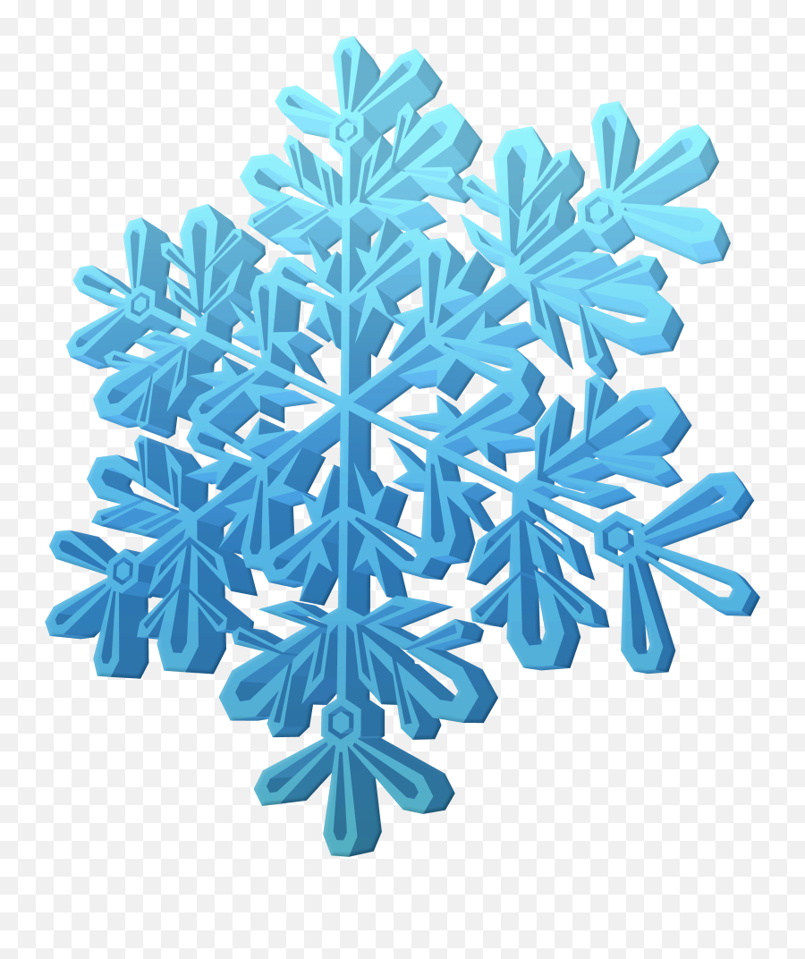 3d Snowflake Png Clipart Image - Snowflake Images Png Emoji,Snowflake Emoji Png