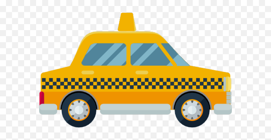 Taxi Clipart Transportation - Yellow Cab Cartoon Png Emoji,Taxi Emoji