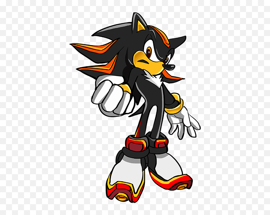 How To Draw Shadow The Hedgehog - Really Easy Drawing Tutorial Sonic Adventure Shadow Render Emoji,Sonic The Hedgehog Emoji