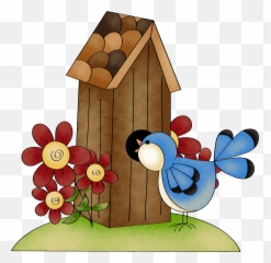 House Clipart Birds House Birds Transparent Free For - Spring Bird House Clipart Emoji,Bluebird Emoji