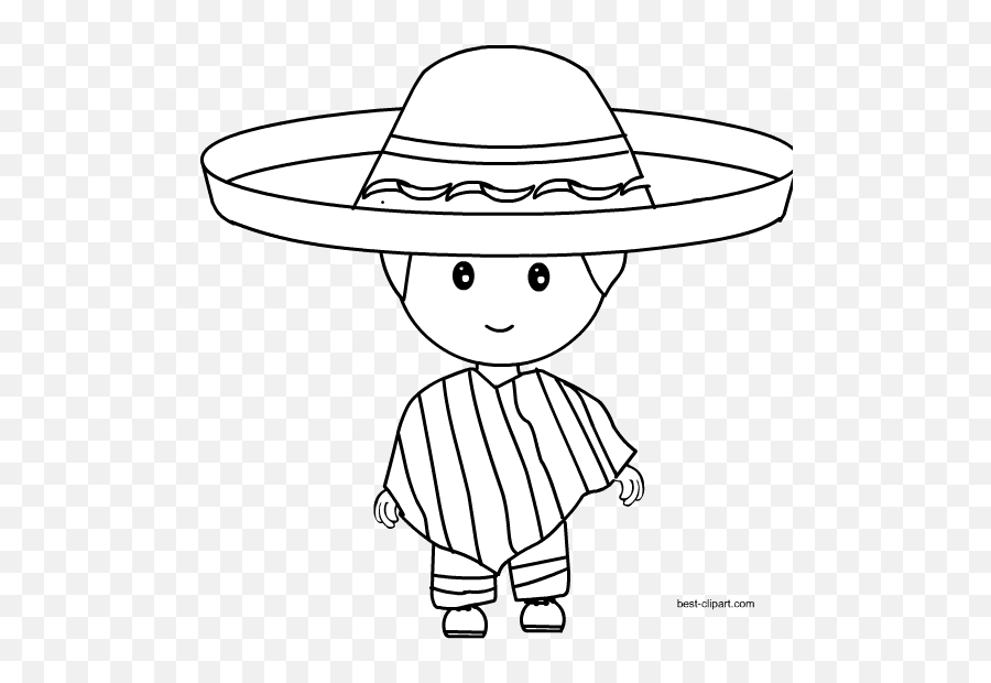 Free Mexican Clip Art Images And Illustrations - Cartoon Emoji,Mexican Hat Emoji