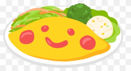 Smiley Face Omelette Rice Free Png And Vector Clipart - Full Omlet Cartoon Png Emoji,Rice Emoji