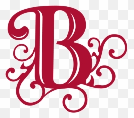B Letter Swirls Isotype - Logo Stylish Emoji