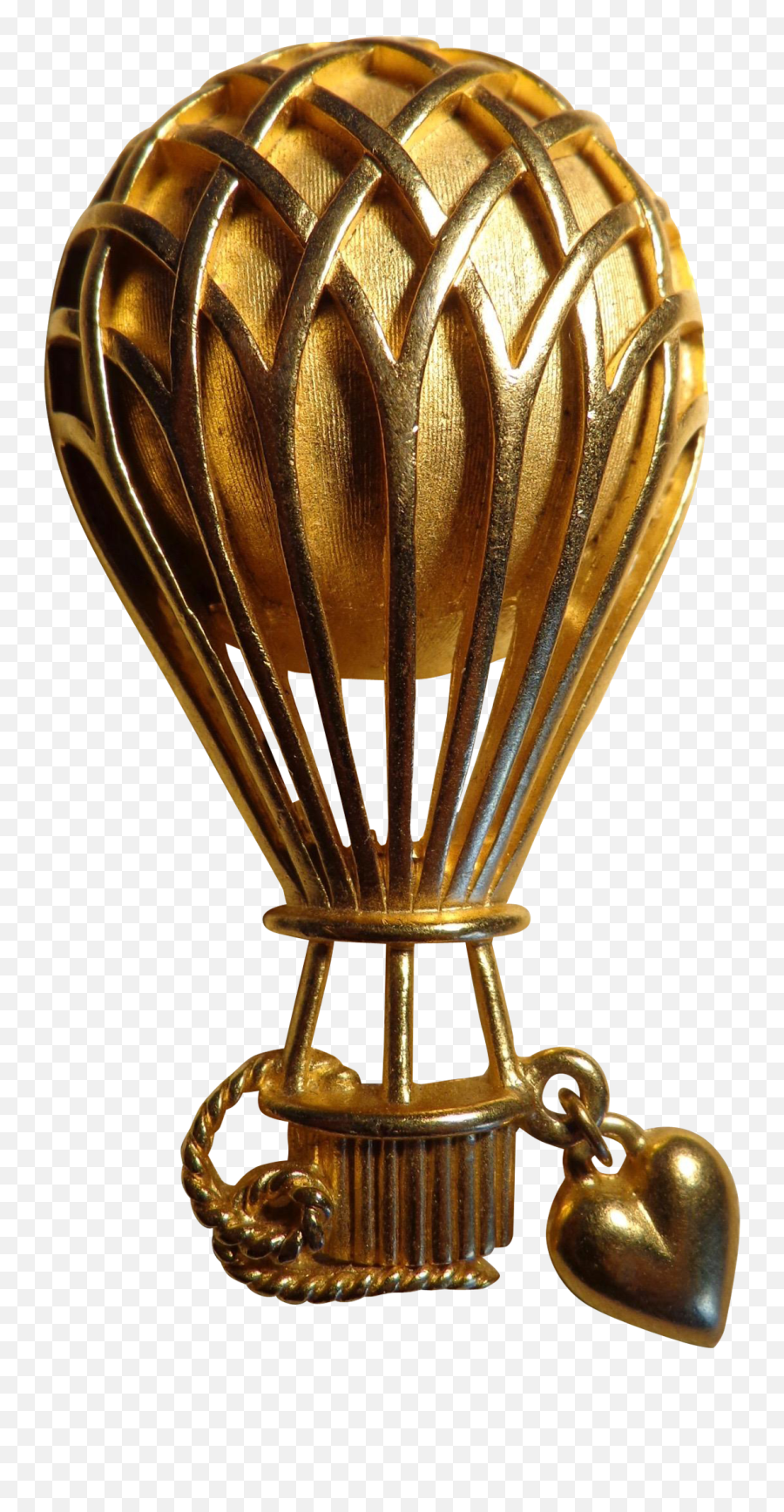 Download Vintage 1950s Trifari Figural Hot Air Balloon - Solid Emoji,Hot Air Balloon Emoji