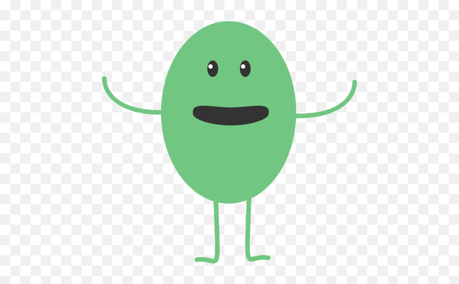 Vector Image Of Green Egg Monster - Dumb Ways To Die Monster Emoji,Peace Emoticon