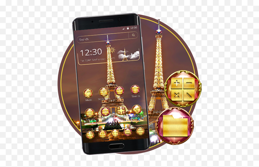 Golden Eiffel Tower Theme - Apps On Google Play Trocadéro Gardens Emoji,Is There An Eiffel Tower Emoji