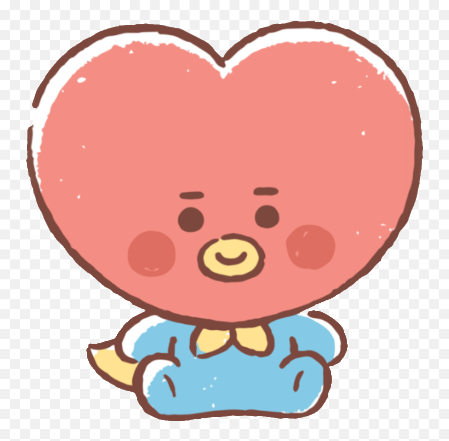 Bt21 Tata V Baby Kpop Bts Cute Sticker By Bt21 Bts - Tata Bt21 Baby Png Emoji,Bt21 Emoji