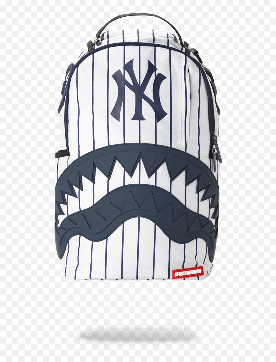 Sprayground Backpack Mlb Ny Yankees - Mlb Ny Yankees Shark Sprayground Emoji,Black Emoji Backpack