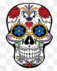 Clipart Flower Skull Clipart Flower - Skull Clipart Floral Emoji,Sugar Skull Emoji