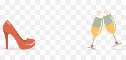 High Heel Champagne Bachelorette - Basic Pump Emoji