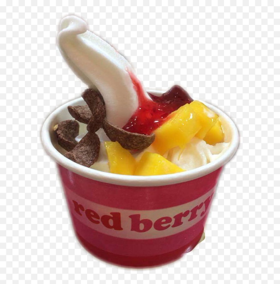 Redberry Frozen Yogurtfreetoedit - Gelato Emoji,Yogurt Cup Emoji