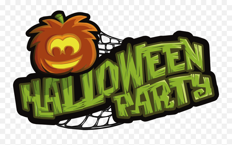 Pumpkins Club Penguin Transparent Png - Halloween Party Logo Png Emoji,Emoji Halloween Costume Cheat