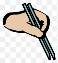 Hand With Chopsticks - Clip Art Emoji