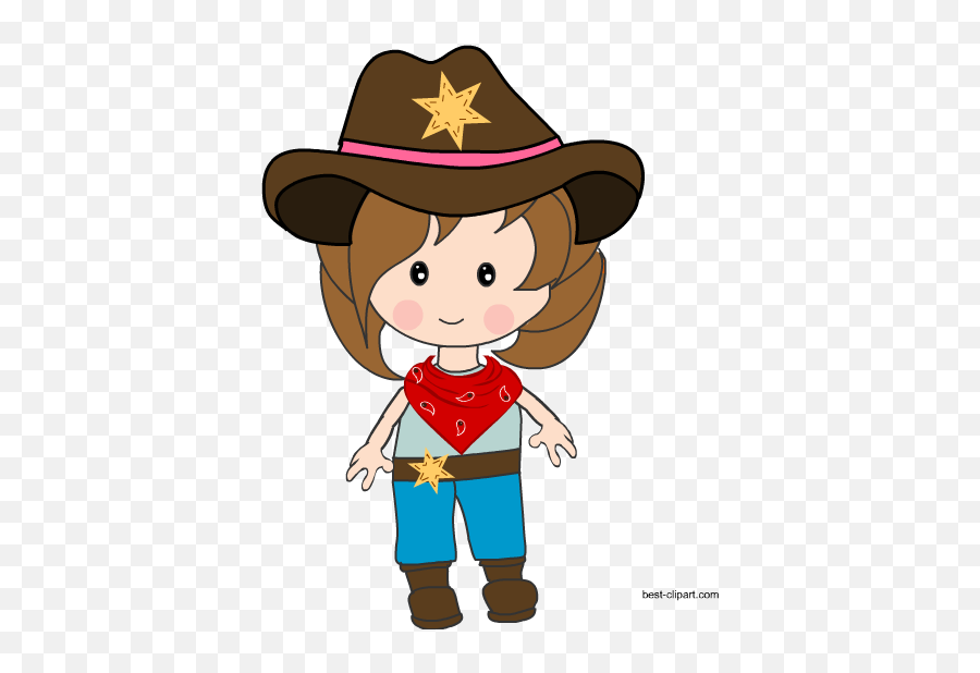 Western Cowboy Cowgirl Free Clip Art - Clip Art Emoji,Cowgirl Emoji