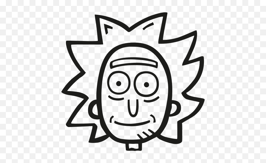 Newest For Rick And Morty Drawing Outline - Rick And Morty Svg Free Emoji,Pervy Face Emoji