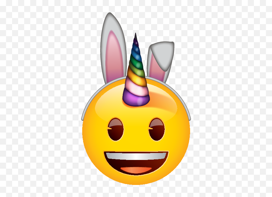 Smiling Face With Grey Bunny Ears - Smiley Emoji,Emoji Ears