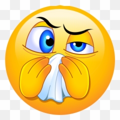 Nose Blowing Emoji Decal - Sick