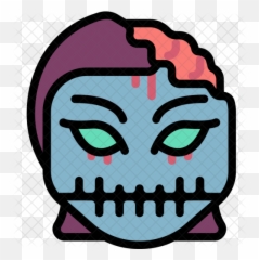 Zombie Emoji Icon Of Colored Outline - Emojis Halloween