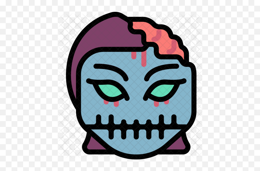 Zombie Emoji Icon Of Colored Outline - Emojis Halloween,Zombie Emoji Png