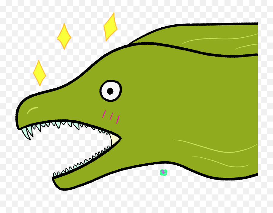 Moray Eel Cartoon - Moray Eel Cartoon Emoji,Eel Emoji