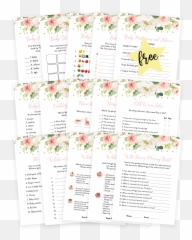 Blush Pink Floral Baby Shower Game Pack - Design Emoji