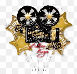 Movie Camera Bouquet - Animated Lights Action Emoji