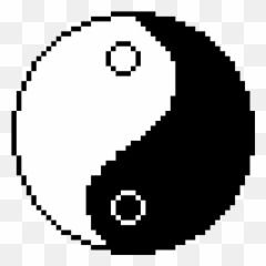 Ying Yang - Yin Yang Symbol Pixel Art Emoji,Yin And Yang Emoji