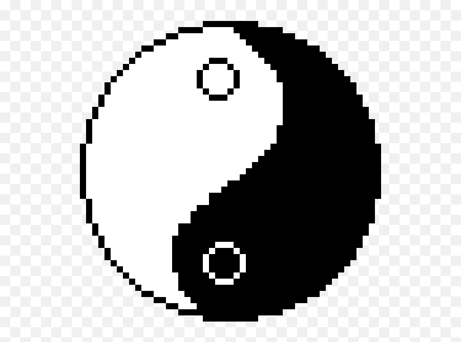 Ying Yang - Yin Yang Symbol Pixel Art Emoji,Yin And Yang Emoji