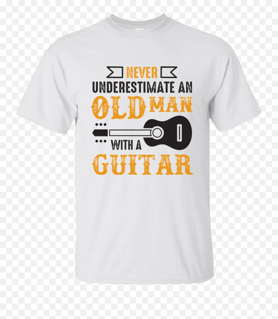 Never Underestimate An Old Man With Guitar T - Shirt Tow Truck Emoji,Old Man Emoji