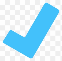 Png Files Clipart - Transparent Background Blue Check Mark Emoji