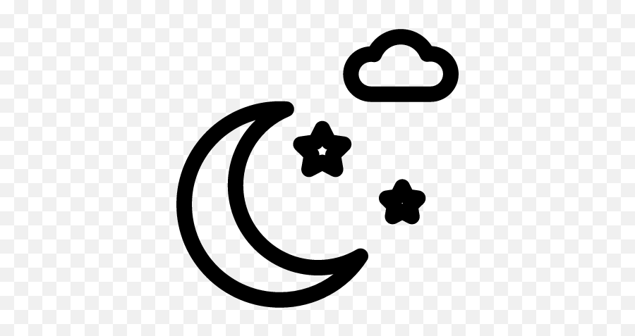Download Hd Cloud Star And Half Moon Vector - Clip Art Emoji,Half Star Emoji