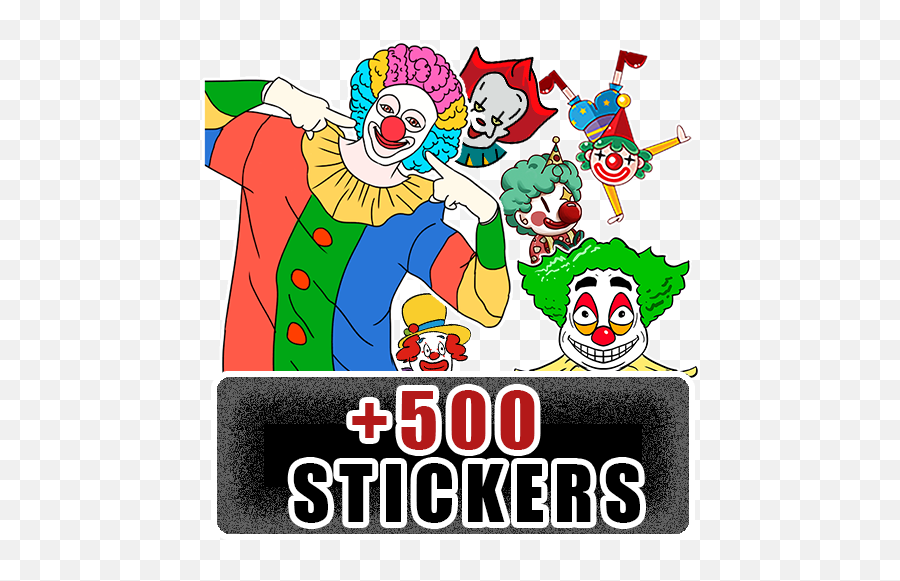 Download Wastickerapps Stickers Clowns For Whatsapp Free - Stickers De Payasos Para Whatsapp Emoji,Clown Emoji Ios