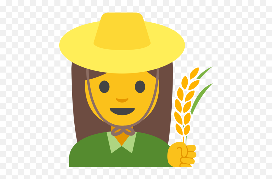 Woman Farmer Emoji - Android Farmer Emoji,Farm Emoji