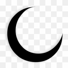 Free Crescent Moon And Star Pictures - Half Black Emoji