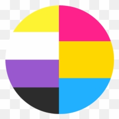 Lgbt Nonbinary Sticker - Pan And Binary Emoji