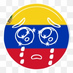 Emoji Venezuela Cry - Circle,Emoji Llorando