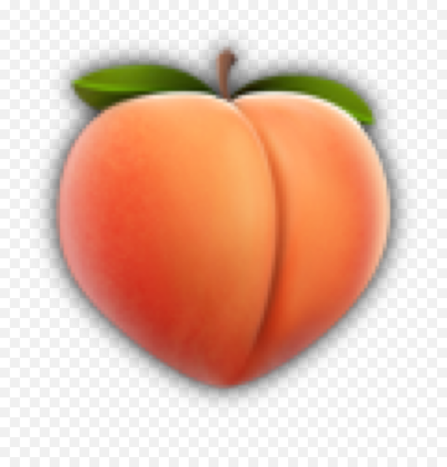 Peach Fruit Orange Green Sticker - Peach Emoji Apple,Iphone Peach Emoji