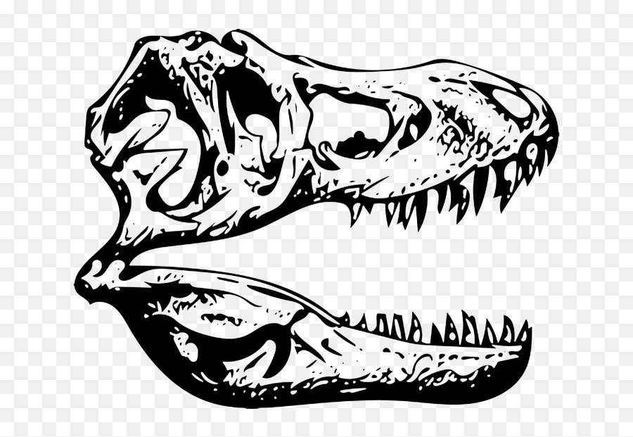 T - T Rex Skull Clip Art Emoji,Trex Emoji