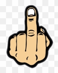 Give A Cop The Middle Finger - Cartoon Png Emoji