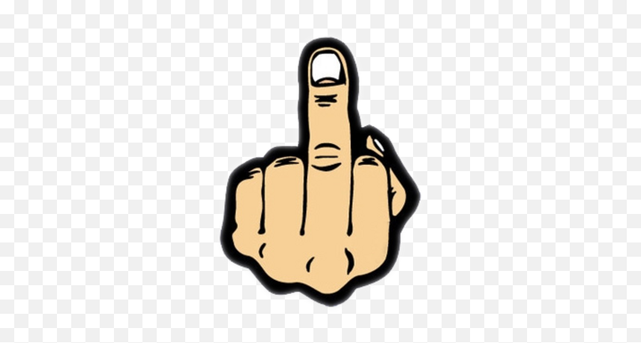 Give A Cop The Middle Finger - Middle Finger Cartoon Png Emoji,Flipping Off Emoticon