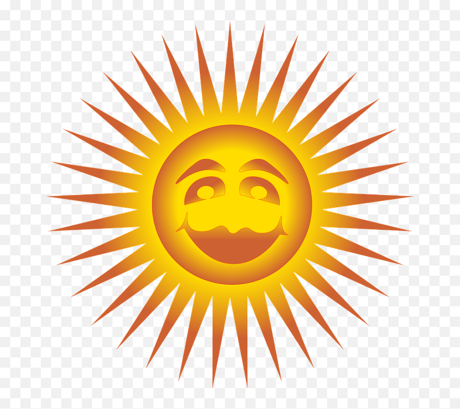 Sun Happy Face - Vector Graphics Emoji,Sparkle Emoticon