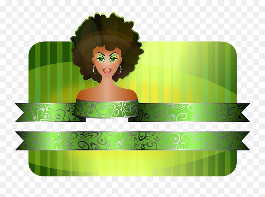 Afro Border Girl Green Carnival - African American Christmas Border Emoji,Pan African Flag Emoji