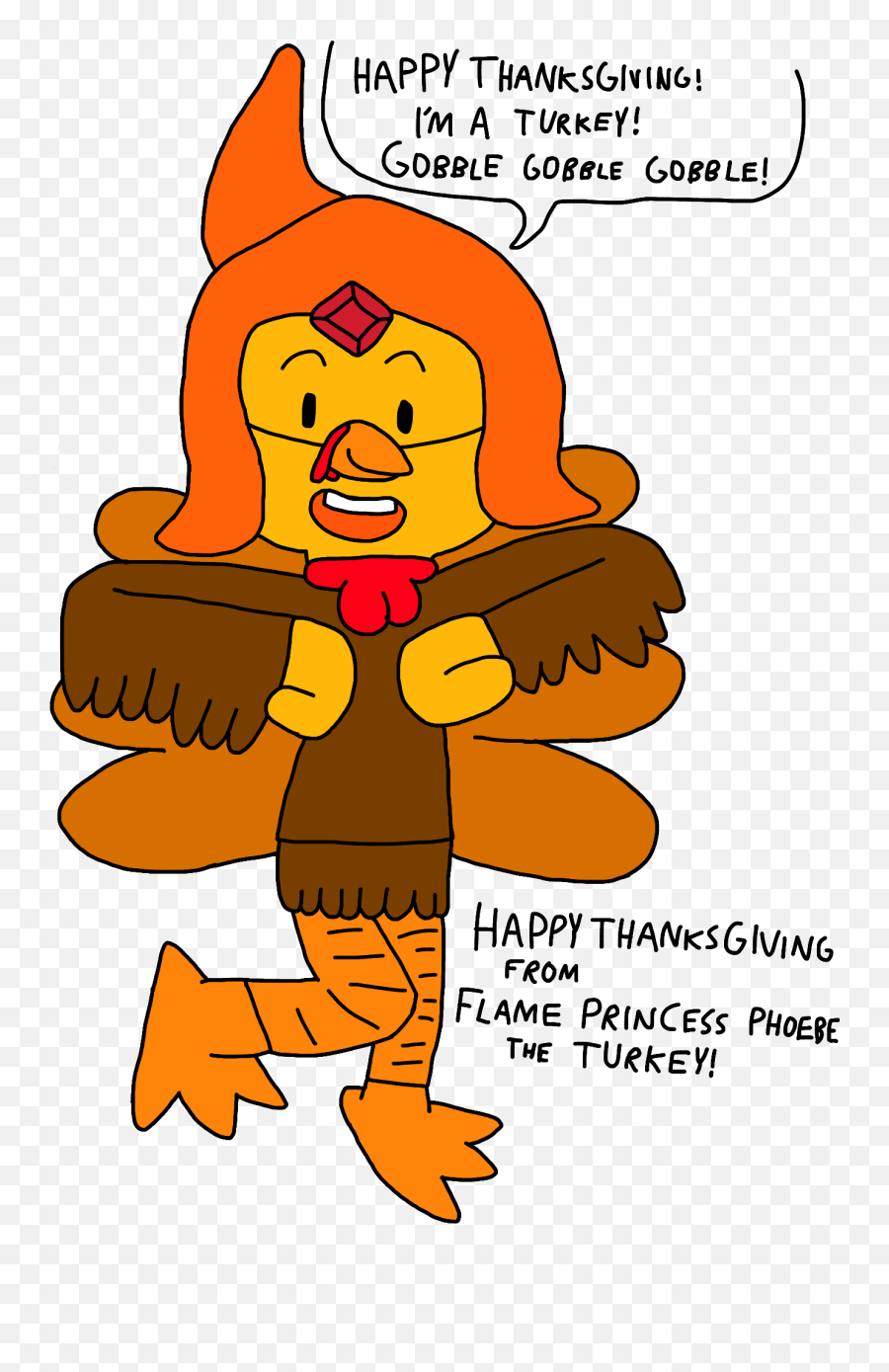 Happy Thanksgiving From Flame Princess - Cartoon Emoji,Thanksgiving Emoji Text